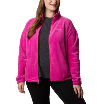 Columbia Jas Dames, Benton Springs Full Zip Plus Size Fuchsie, 03YOSJFHL